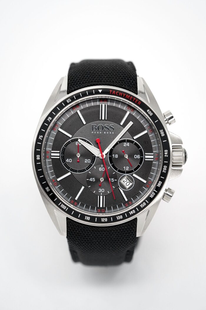 Hugo Boss Men's Watch Chronograph Black Driver Fabric Leather - HB1513087 - Image 2